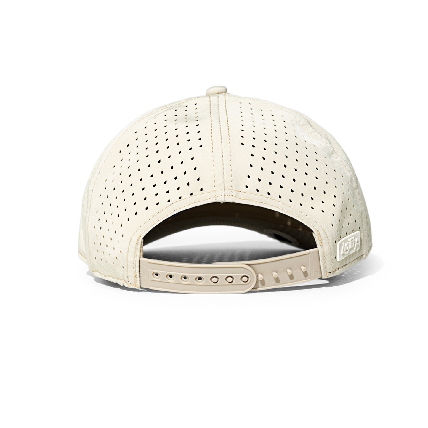 Beige Balance Performance Cap back view - snapback adjustment and versatile athletic design