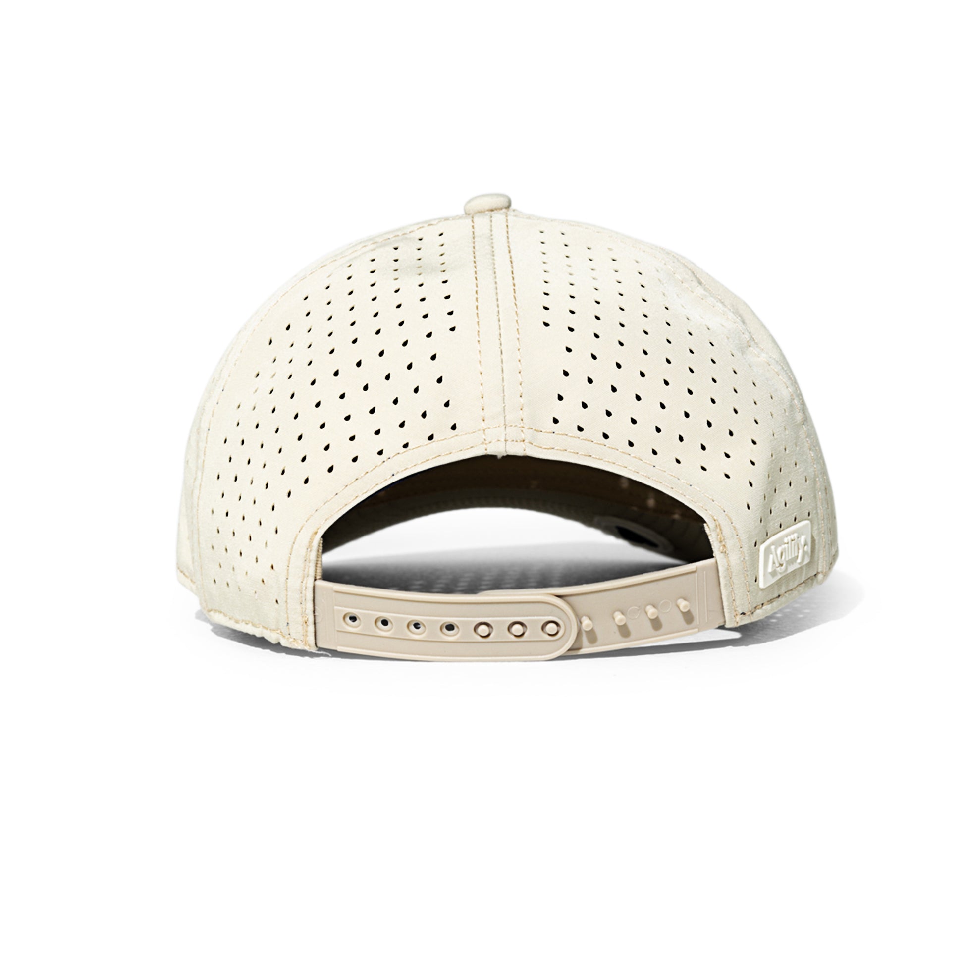 Beige Balance Performance Cap back view - snapback adjustment and versatile athletic design
