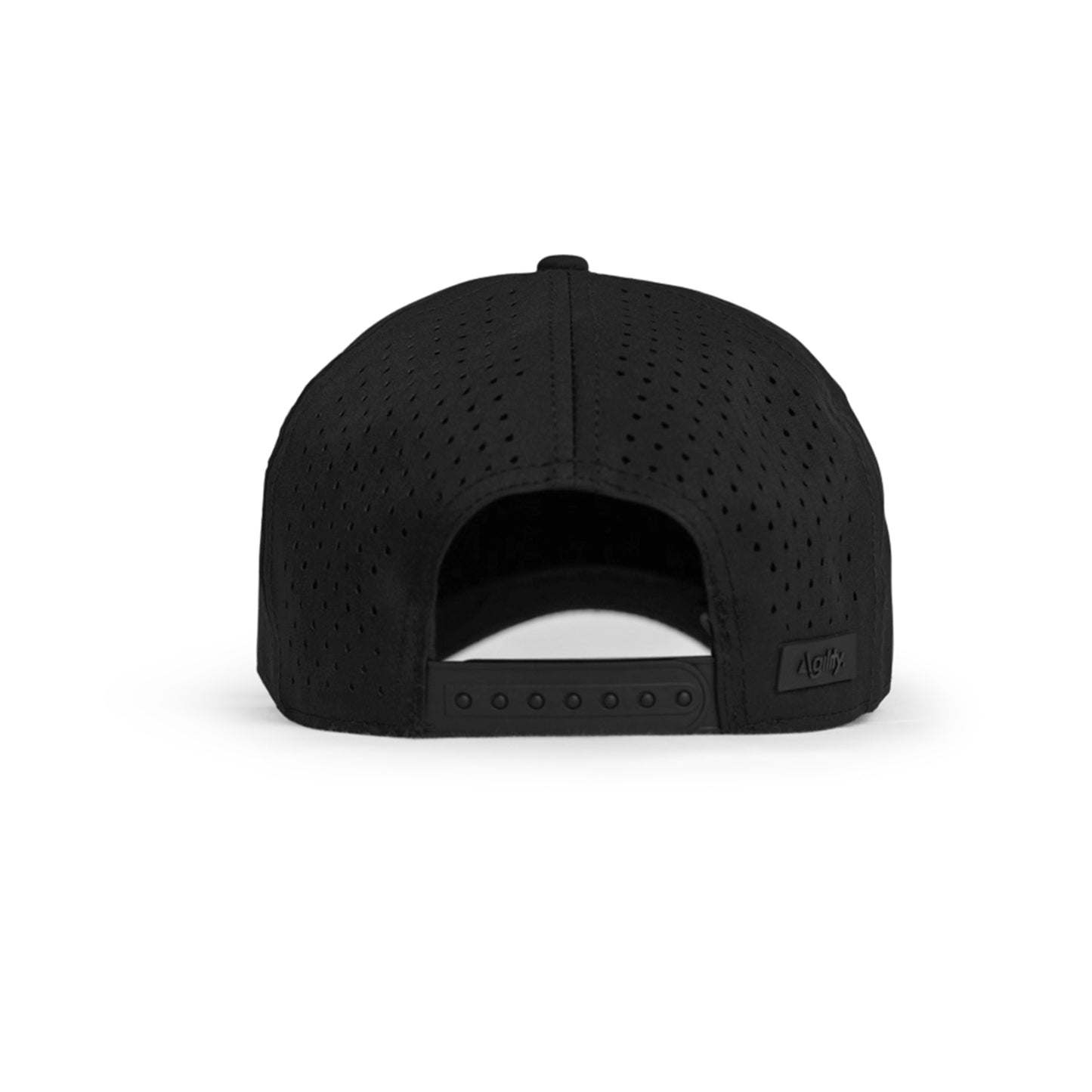 Black Balance Performance Cap back view - snapback adjustment and structured crown design