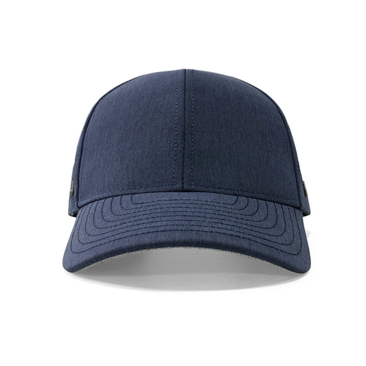 Agility Apparel Navy Pursue Performance Cap — adjustable snapback closure and pre-curved visor