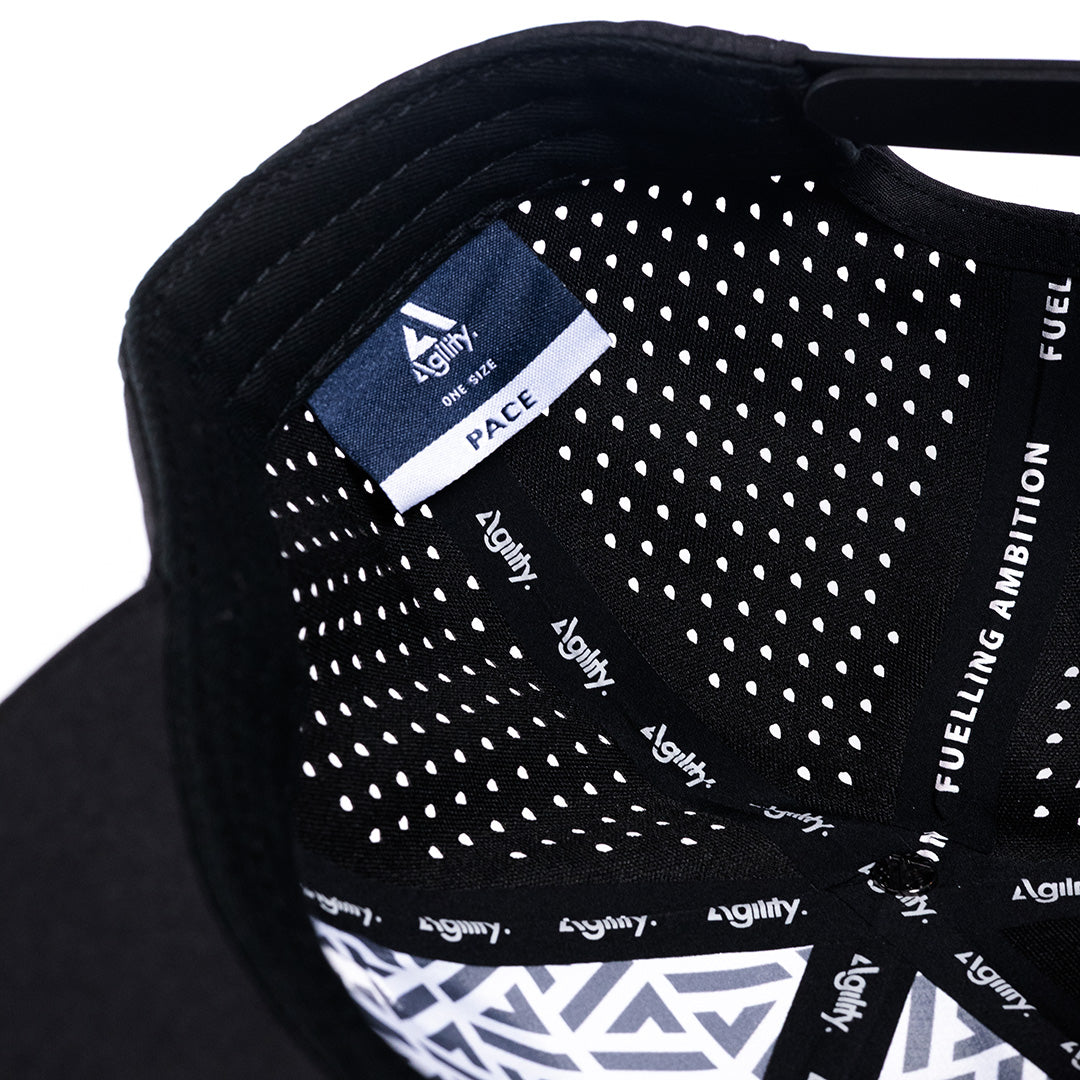 Black Pace Running Cap | Ultralight Performance Cap