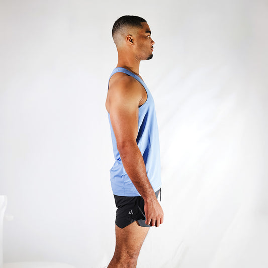Sky Blue Apex Athlete Singlet | AeroFlex™ Performance Training & Running Top