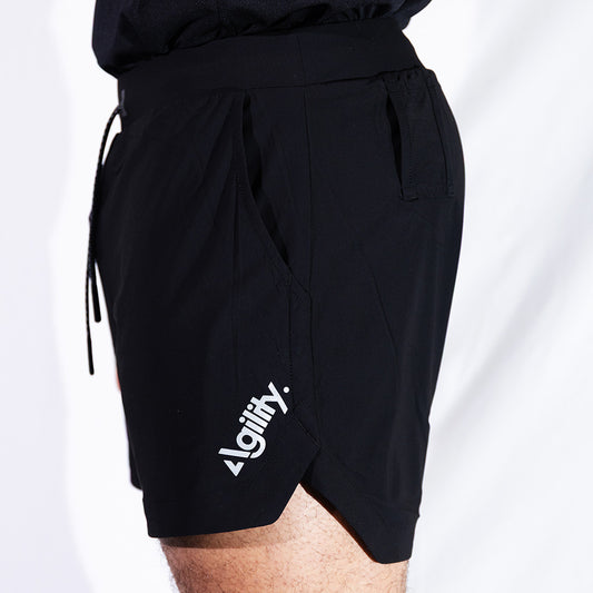 CORE5 Black Shorts | CoreFlex™ 4-Way Stretch Training Short