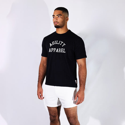 Black Logo Tee | Relaxed Fit Moisture-Absorbing T-Shirt with UPF40+