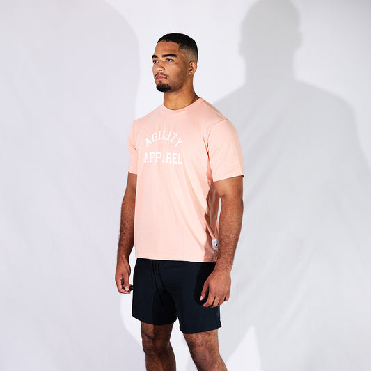 Salmon Logo Tee | Relaxed Fit Moisture-Absorbing T-Shirt with UPF40+