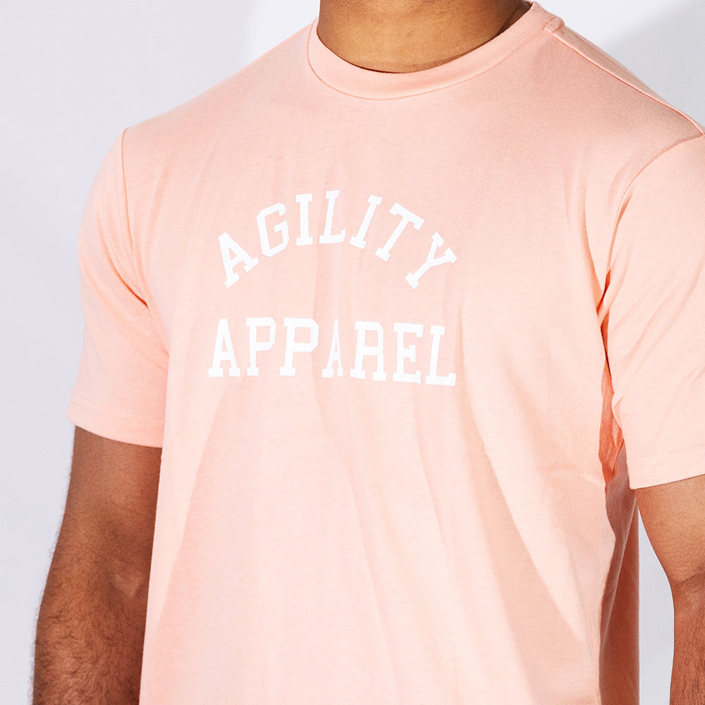 Salmon Logo Tee | Relaxed Fit Moisture-Absorbing T-Shirt with UPF40+