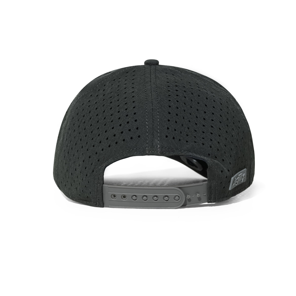 Charcoal Cruz Performance Cap by Agility Apparel — back view showing adjustable closure
