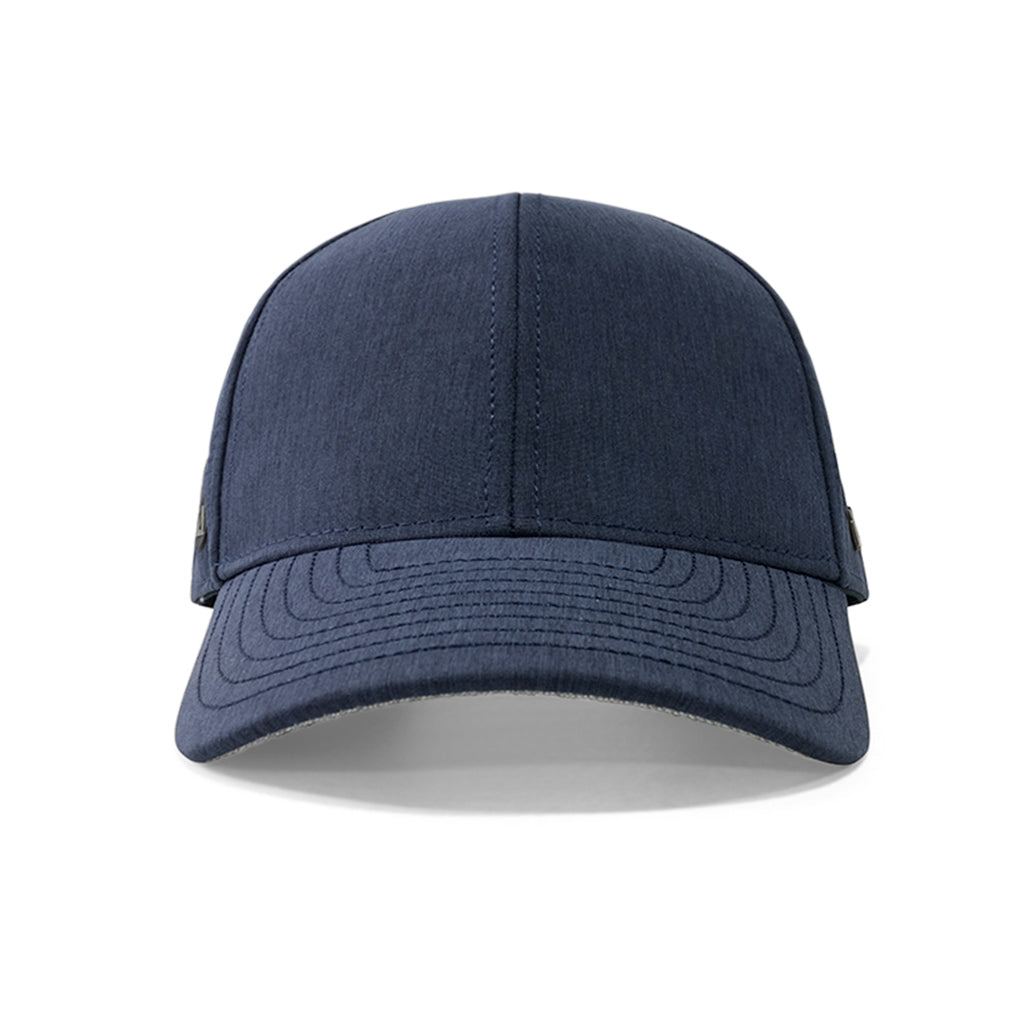 Agility Apparel Deep Navy Pursue Performance Cap — adjustable snapback closure and pre-curved visor
