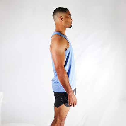Sky Blue Apex Athlete Singlet | AeroFlex™ Performance Training & Running Top