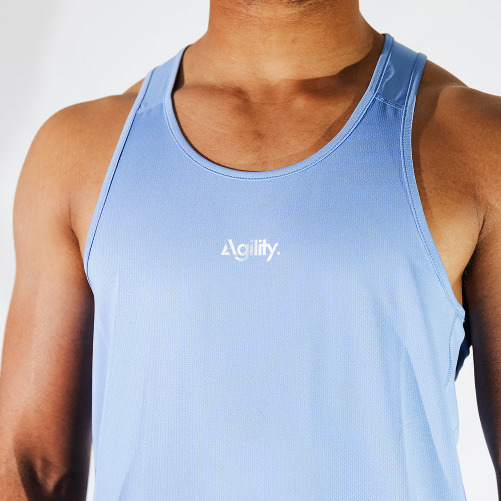 Sky Blue Apex Athlete Singlet | AeroFlex™ Performance Training & Running Top