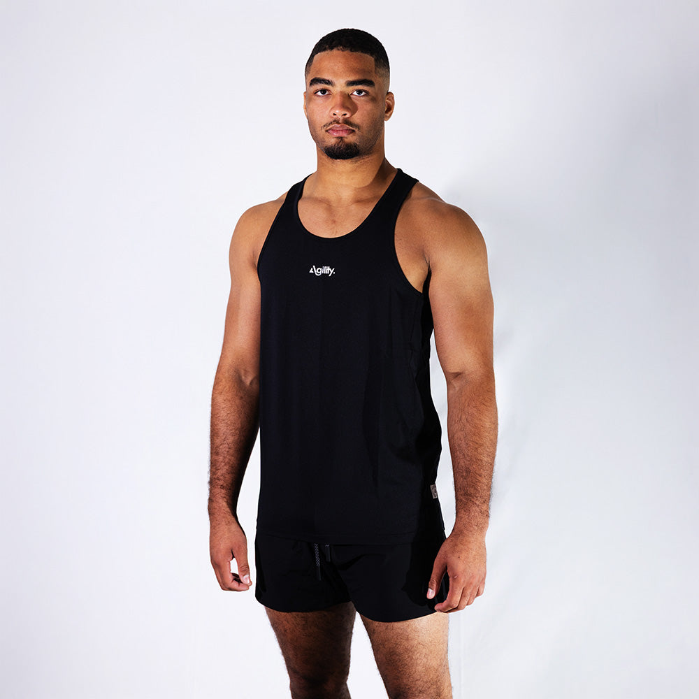 Black Apex Athlete Singlet | AeroFlex™ Performance Training & Running Top
