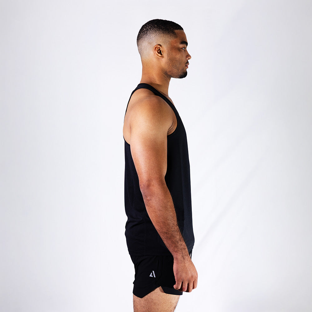 Black Apex Athlete Singlet | AeroFlex™ Performance Training & Running Top
