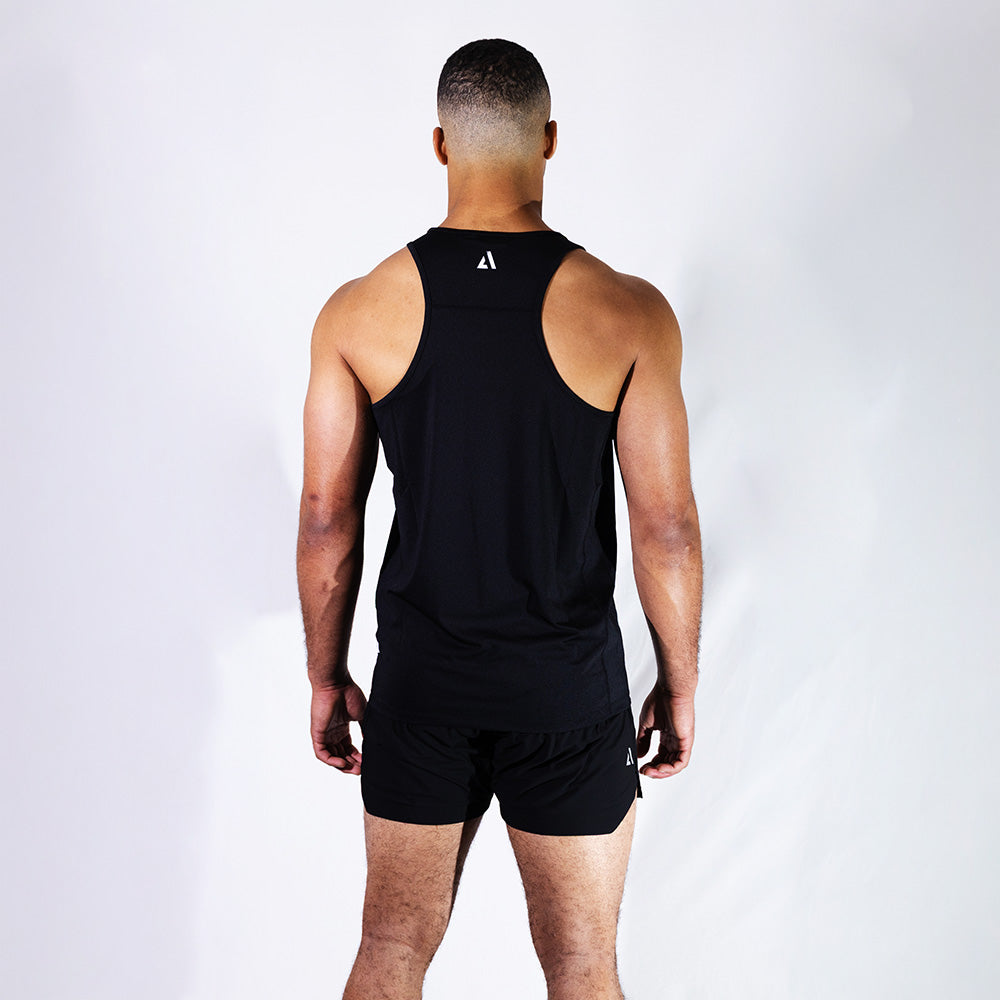 Black Apex Athlete Singlet | AeroFlex™ Performance Training & Running Top