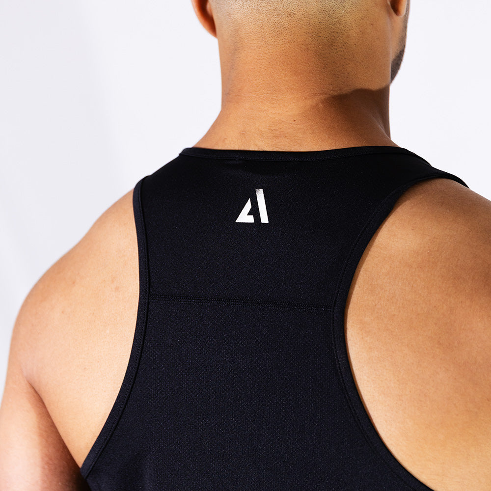 Black Apex Athlete Singlet | AeroFlex™ Performance Training & Running Top