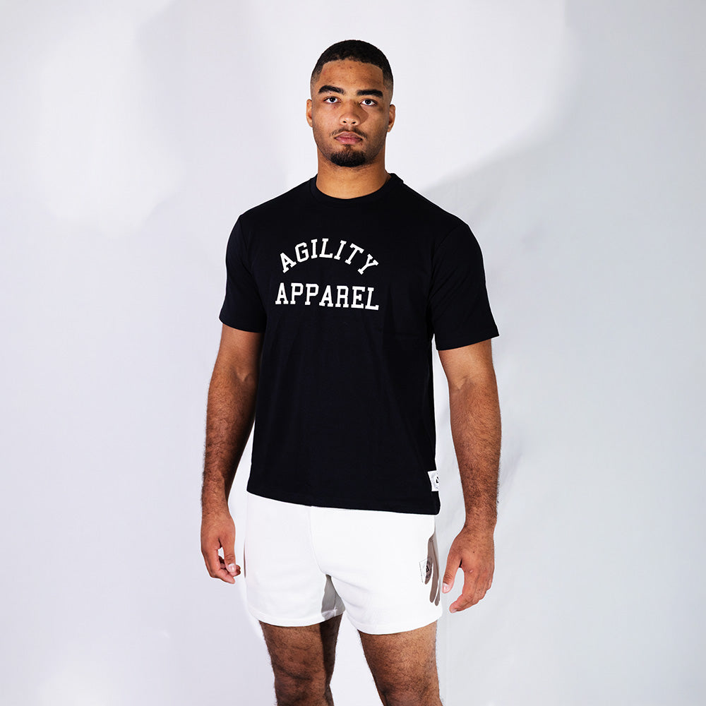Black Logo Tee | Relaxed Fit Moisture-Absorbing T-Shirt with UPF40+