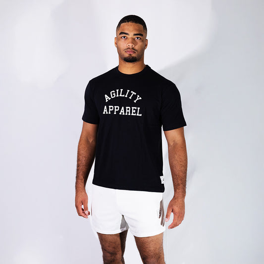 Black Logo Tee | Relaxed Fit Moisture-Absorbing T-Shirt with UPF40+