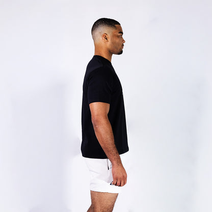 Black Logo Tee | Relaxed Fit Moisture-Absorbing T-Shirt with UPF40+