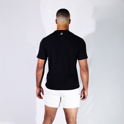 Black Logo Tee | Relaxed Fit Moisture-Absorbing T-Shirt with UPF40+