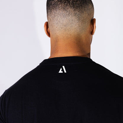Black Logo Tee | Relaxed Fit Moisture-Absorbing T-Shirt with UPF40+