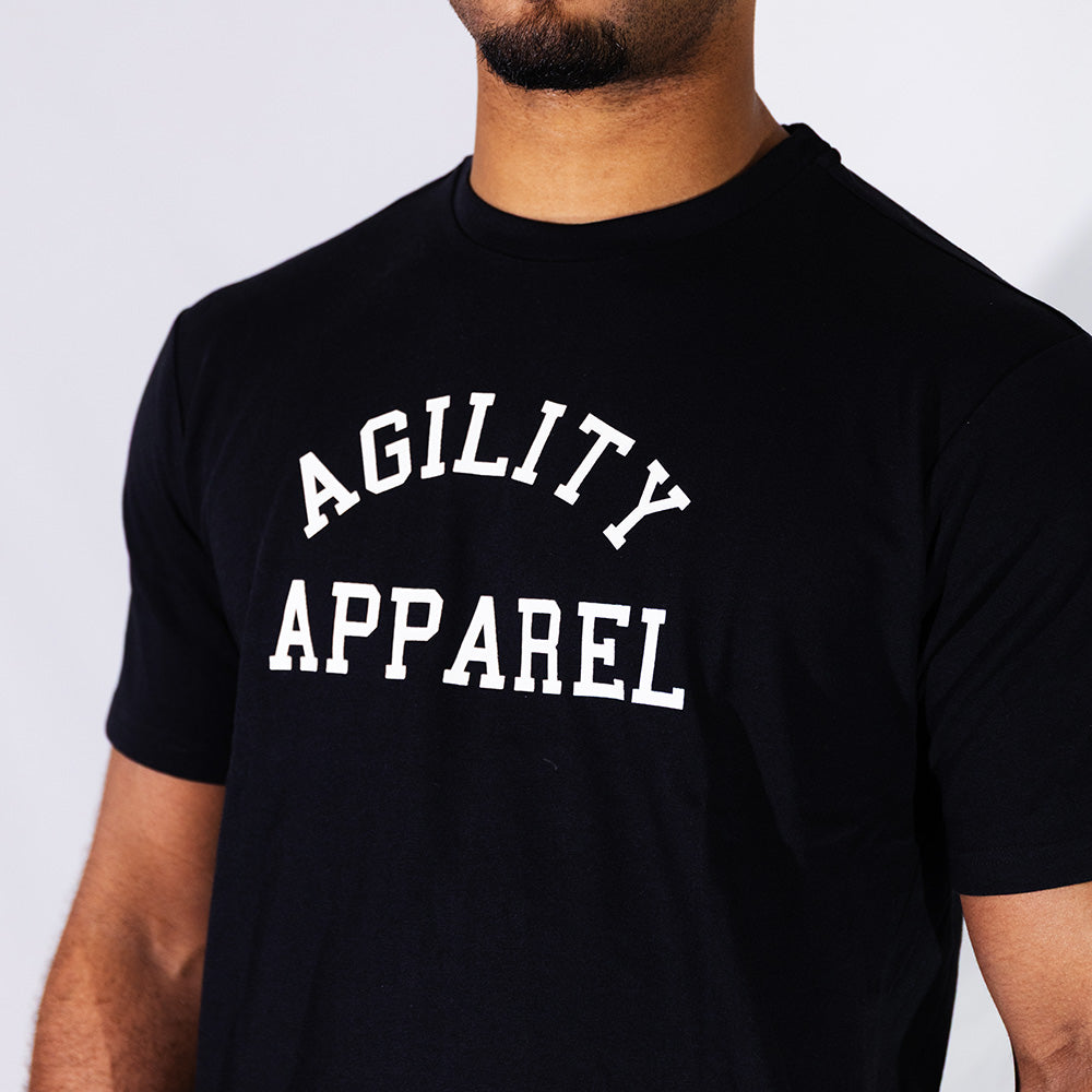 Black Logo Tee | Relaxed Fit Moisture-Absorbing T-Shirt with UPF40+