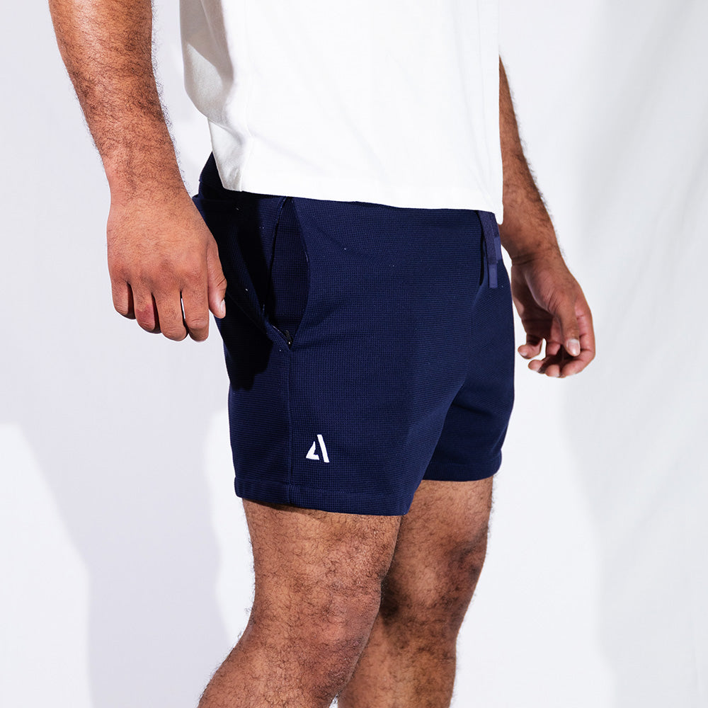 Deep Navy RECOVERY Waffle Shorts
