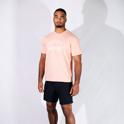 Salmon Logo Tee | Relaxed Fit Moisture-Absorbing T-Shirt with UPF40+