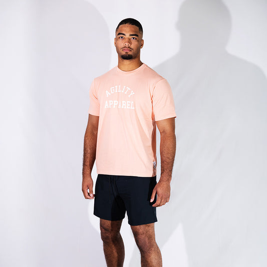 Salmon Logo Tee | Relaxed Fit Moisture-Absorbing T-Shirt with UPF40+