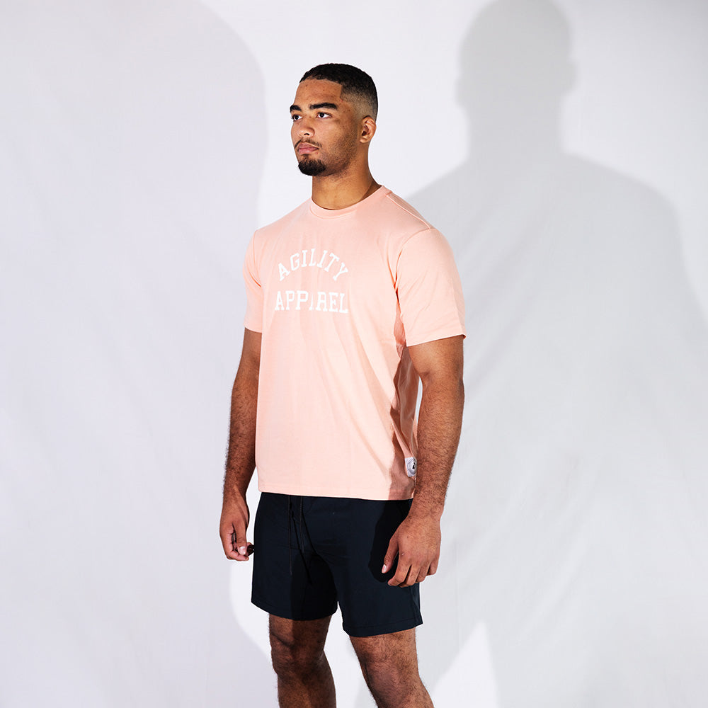 Salmon Logo Tee | Relaxed Fit Moisture-Absorbing T-Shirt with UPF40+