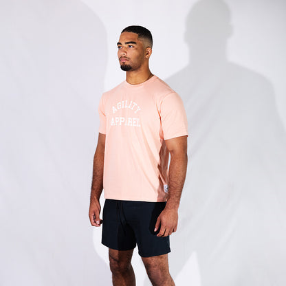 Salmon Logo Tee | Relaxed Fit Moisture-Absorbing T-Shirt with UPF40+