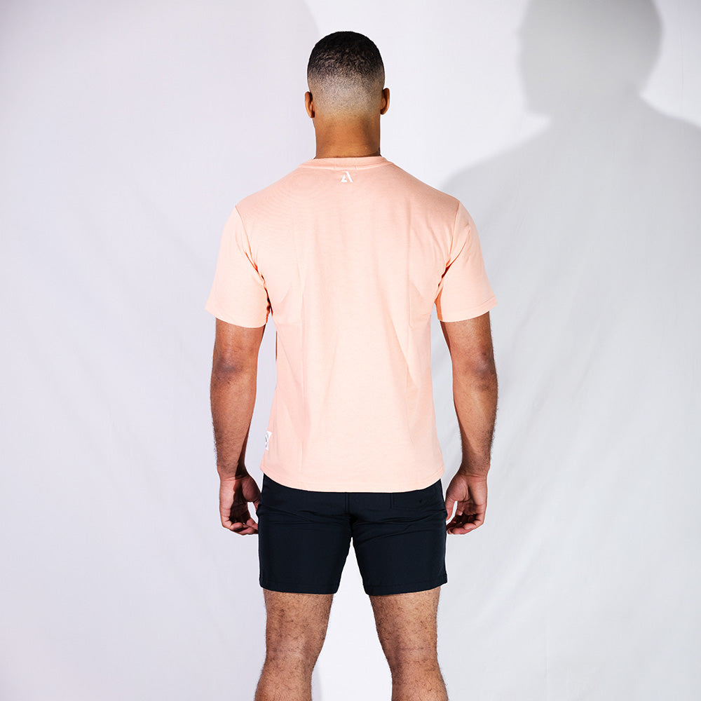 Salmon Logo Tee | Relaxed Fit Moisture-Absorbing T-Shirt with UPF40+