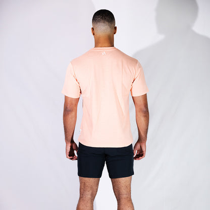 Salmon Logo Tee | Relaxed Fit Moisture-Absorbing T-Shirt with UPF40+
