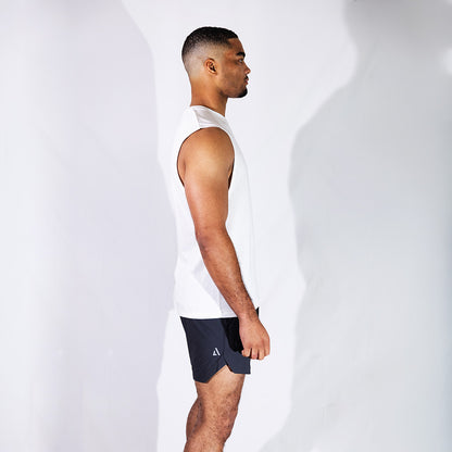 White Training Tank | Relaxed Fit Moisture-Absorbing Tank with UPF40+
