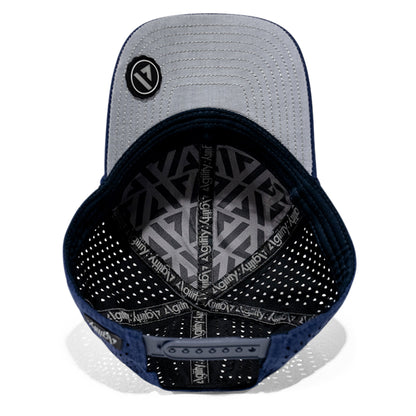 Deep Navy Pursue Performance Cap by Agility Apparel — UPF 40+ sun protection built for endurance sport
