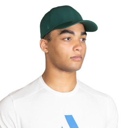 Green Pursue Performance Cap by Agility Apparel — UPF 40+ sun protection built for endurance sport
