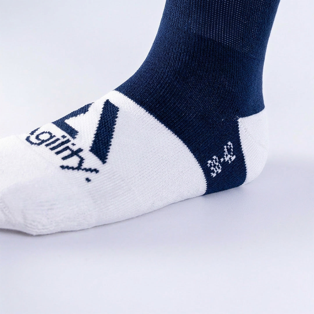 Dress Blue Pivot Performance Socks | Cushioned Athletic Crew