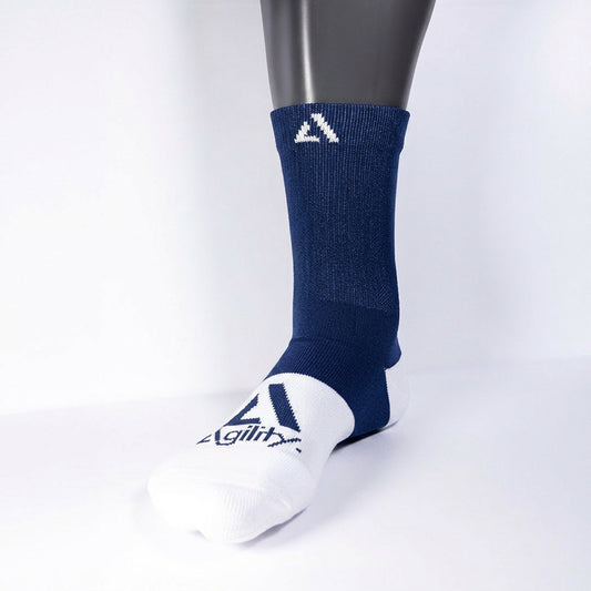 Dress Blue Pivot Performance Socks | Cushioned Athletic Crew