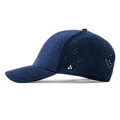 Deep Navy Pursue Performance Cap — moisture-wicking fabric for long-distance running in Australian heat
