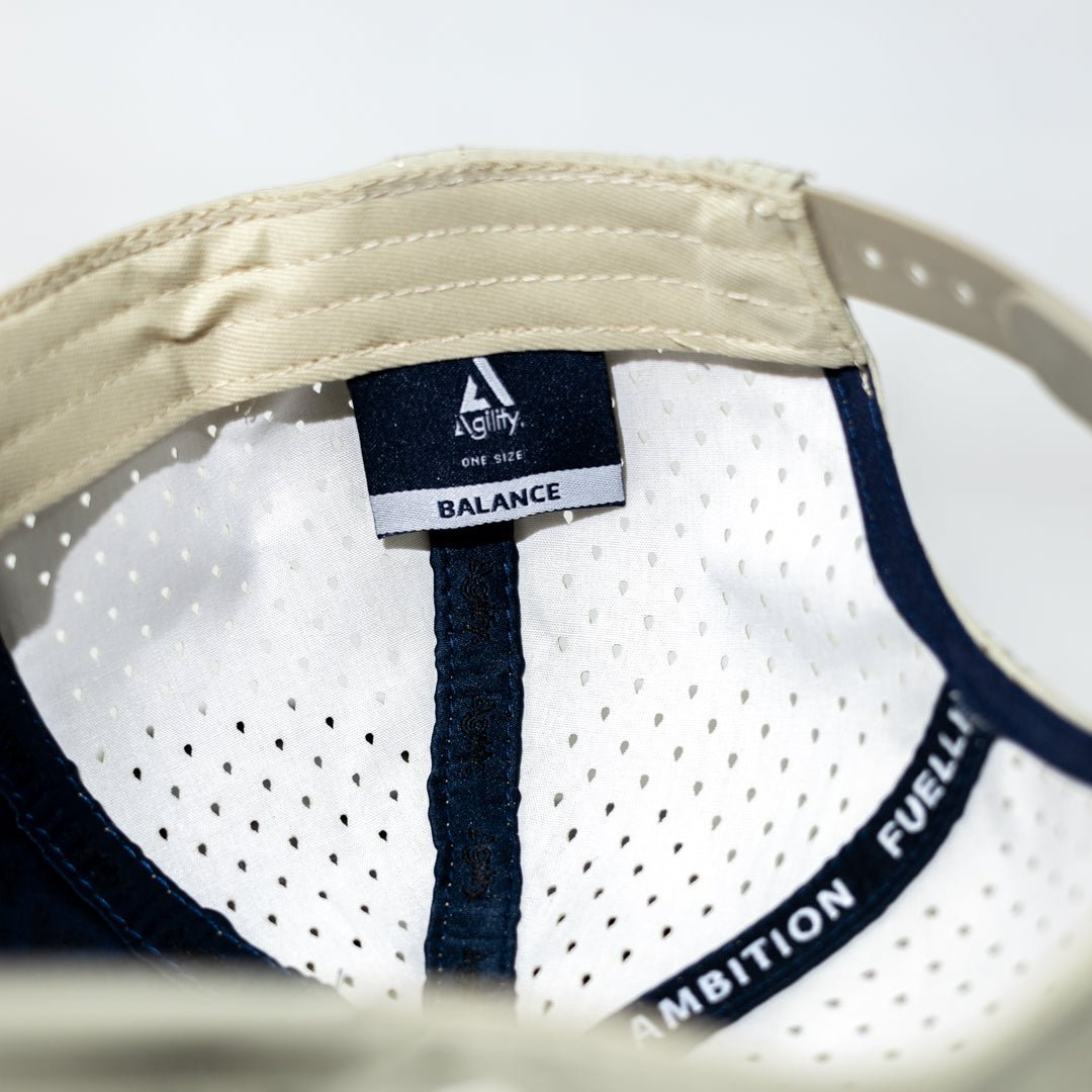 Beige Balance Performance Cap | Lightweight Moisture - Wicking Athletic Hat - AgilityApparel