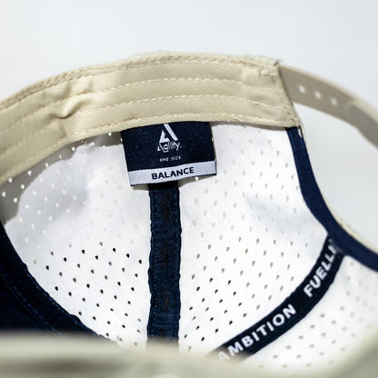 Beige Balance Performance Cap | Lightweight Moisture - Wicking Athletic Hat - AgilityApparel