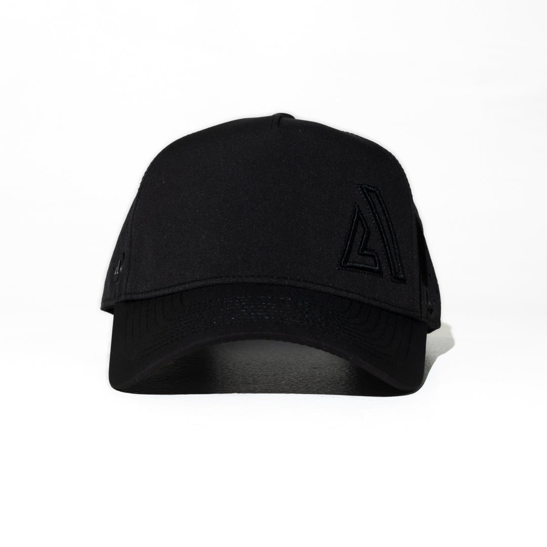 Black Cruz Performance Cap | Lightweight Moisture - Wicking Athletic Hat - AgilityApparel