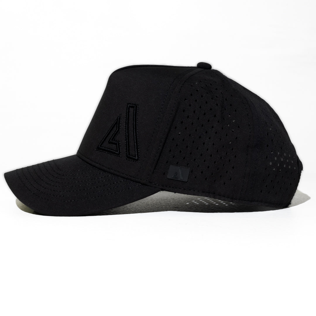 Black Cruz Performance Cap | Lightweight Moisture - Wicking Athletic Hat - AgilityApparel