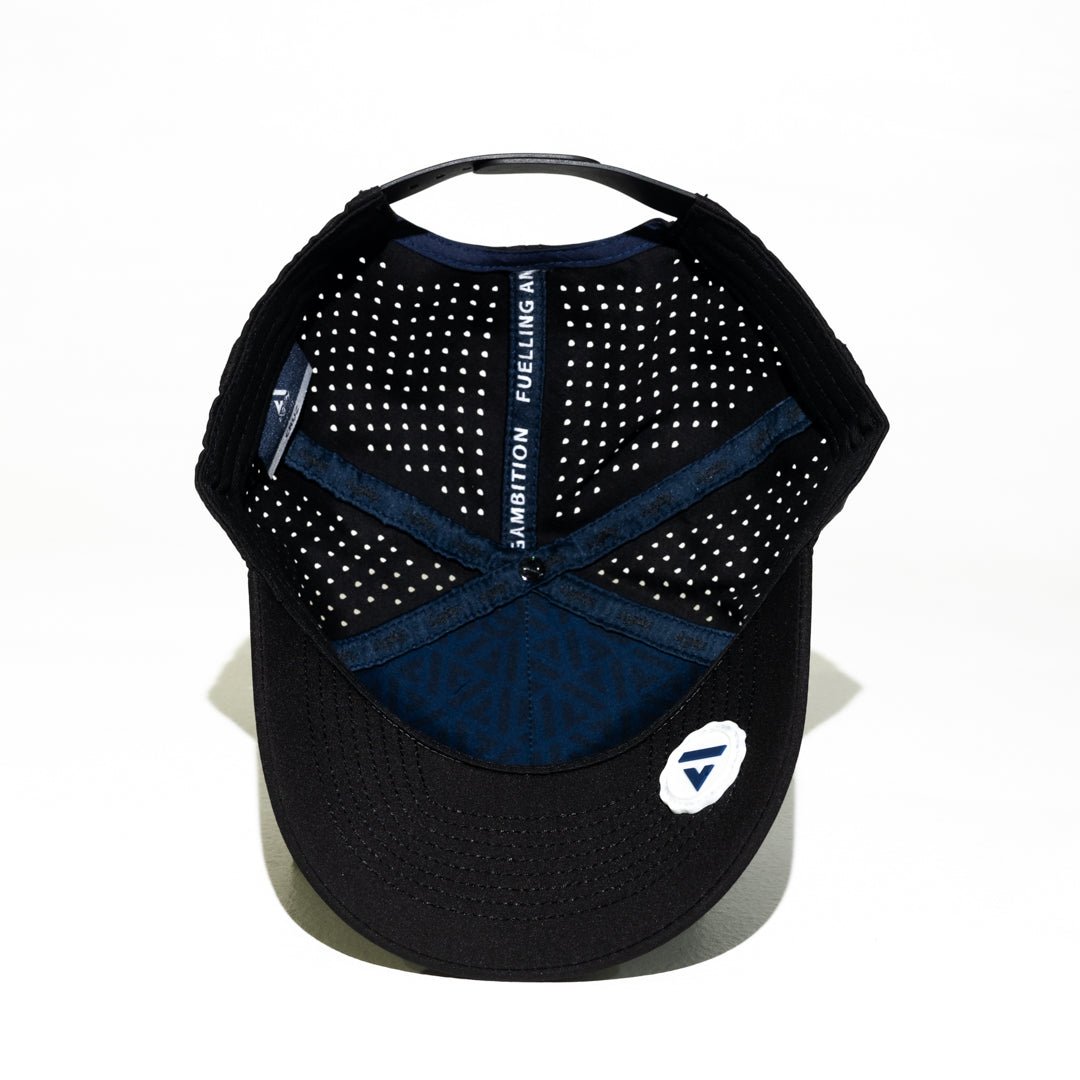 Black Cruz Performance Cap | Lightweight Moisture - Wicking Athletic Hat - AgilityApparel