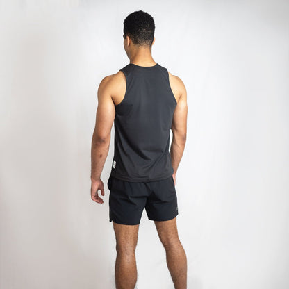 Black Iroflex Core Singlet | Fitted Endurance Training & Running Top - AgilityApparel