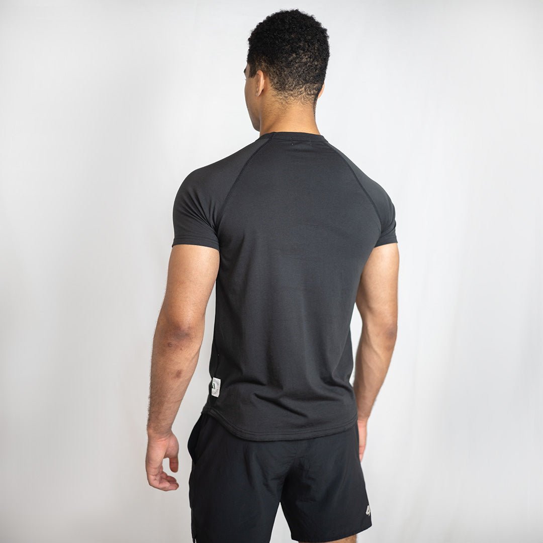 Black Iroflex Core Tee | Fitted Performance Training T-Shirt - AgilityApparel