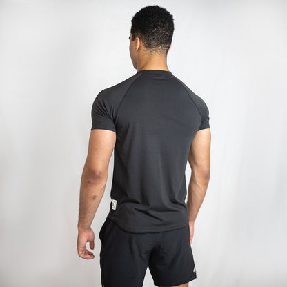 Black Iroflex Core Tee | Fitted Performance Training T-Shirt - AgilityApparel