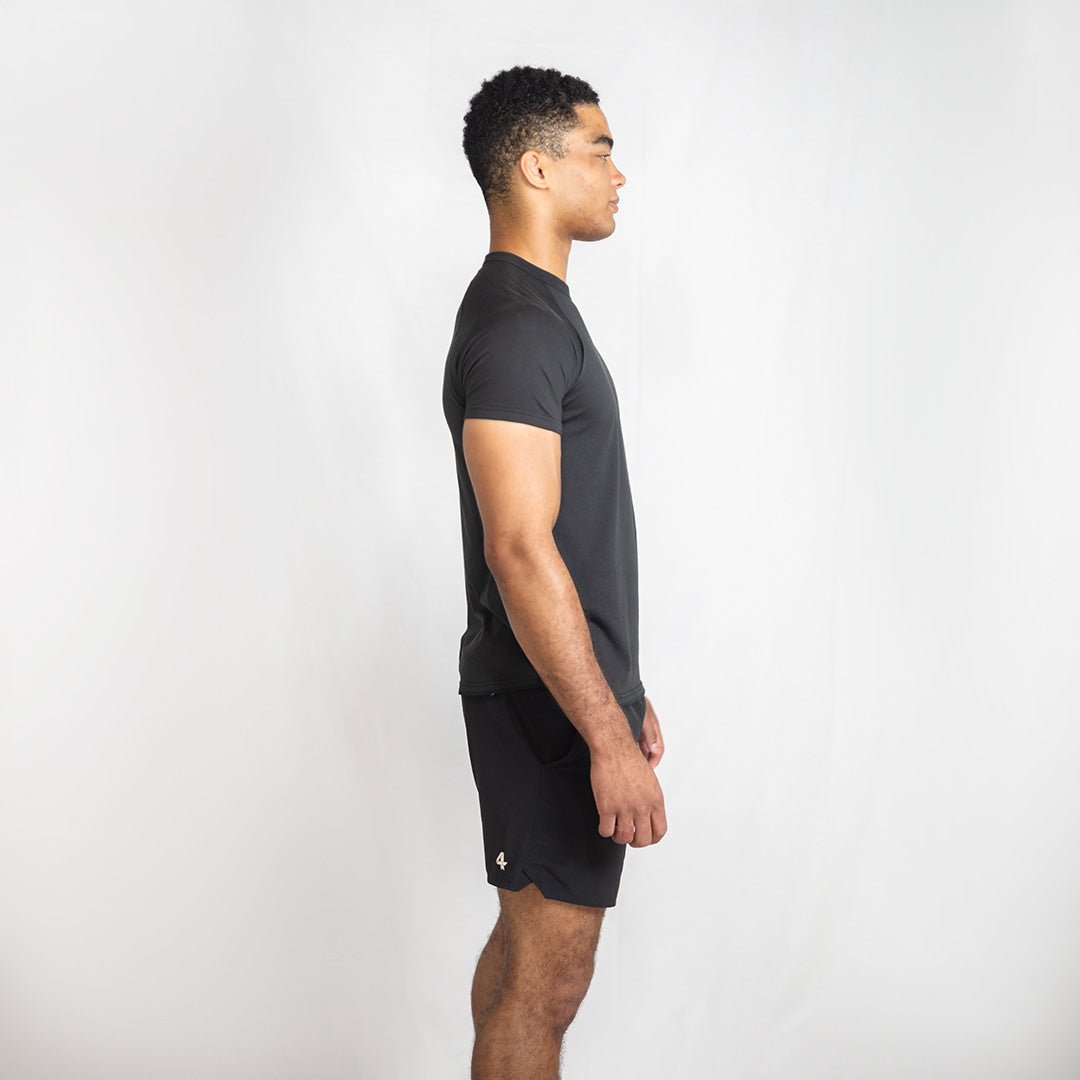 Black Iroflex Core Tee | Fitted Performance Training T-Shirt - AgilityApparel