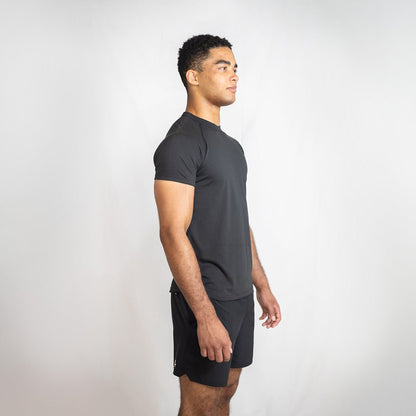Black Iroflex Core Tee | Fitted Performance Training T-Shirt - AgilityApparel