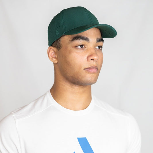 Green Pursue Performance Cap | Lightweight Moisture - Wicking Running Hat - AgilityApparel
