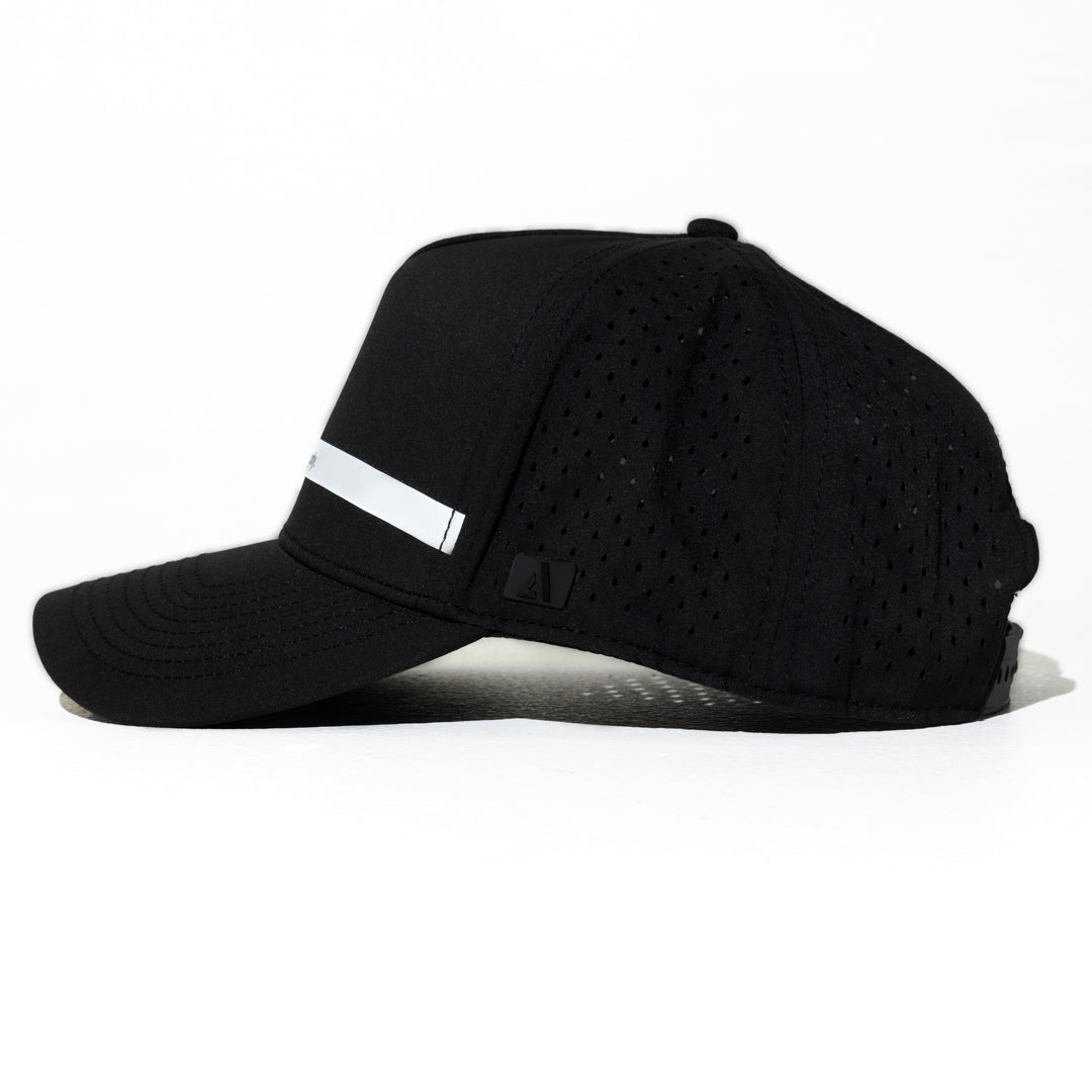 Jet Black Cruz Performance Cap | Lightweight Moisture - Wicking Athletic Hat - AgilityApparel