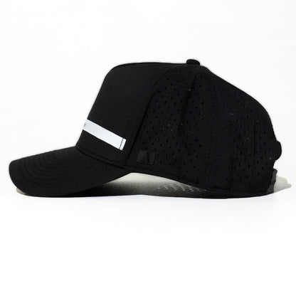 Jet Black Cruz Performance Cap | Lightweight Moisture - Wicking Athletic Hat - AgilityApparel